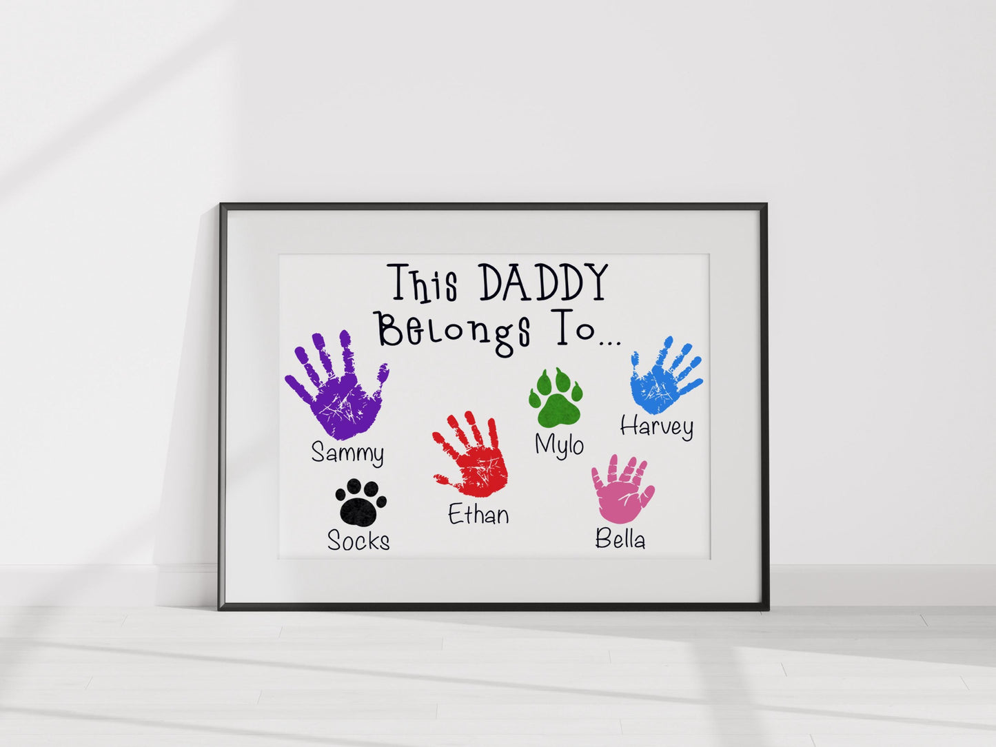 a picture of a picture of a family's hand prints
