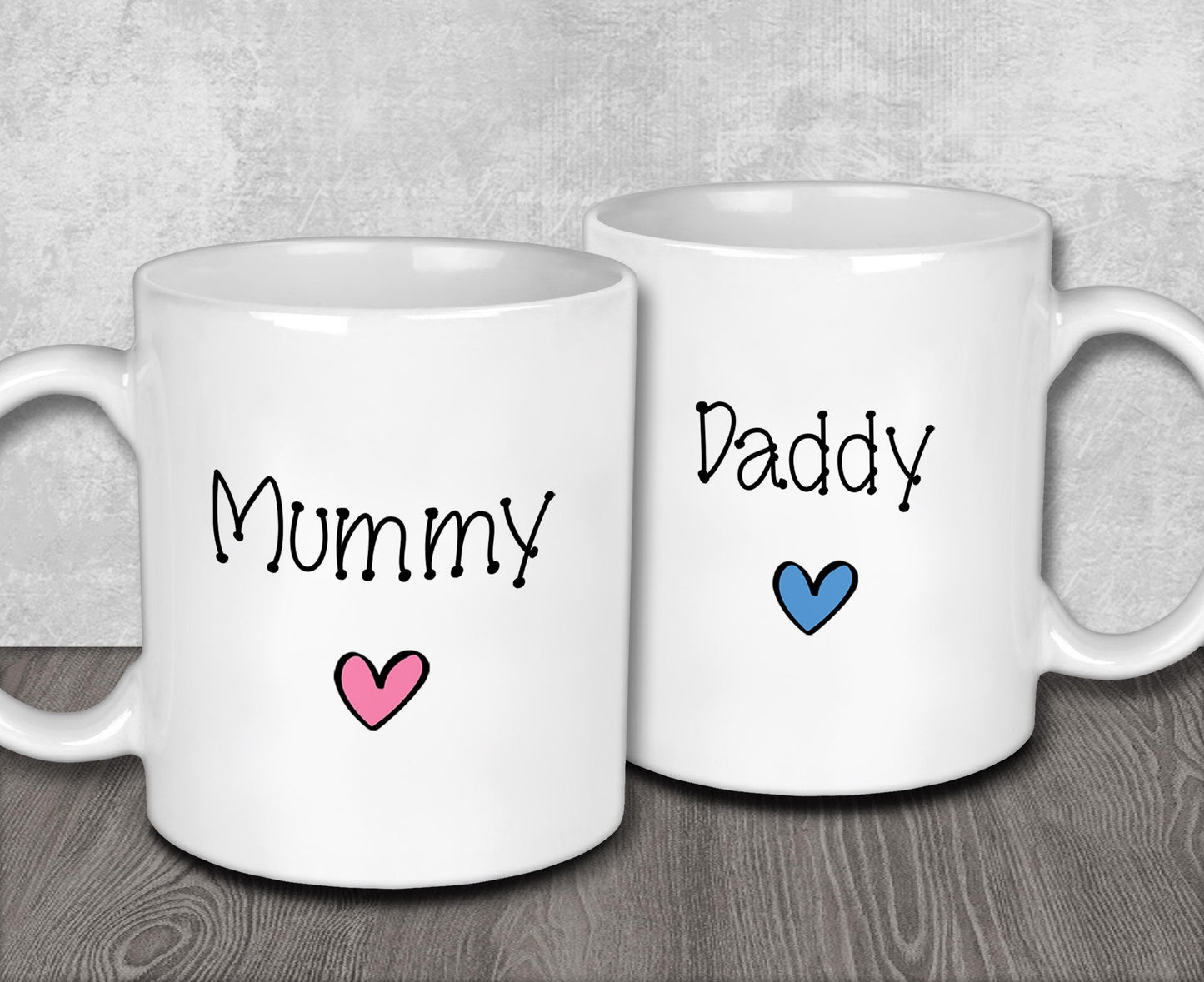 Mummy and Daddy Matching Mug Set - New Parents Gifts
