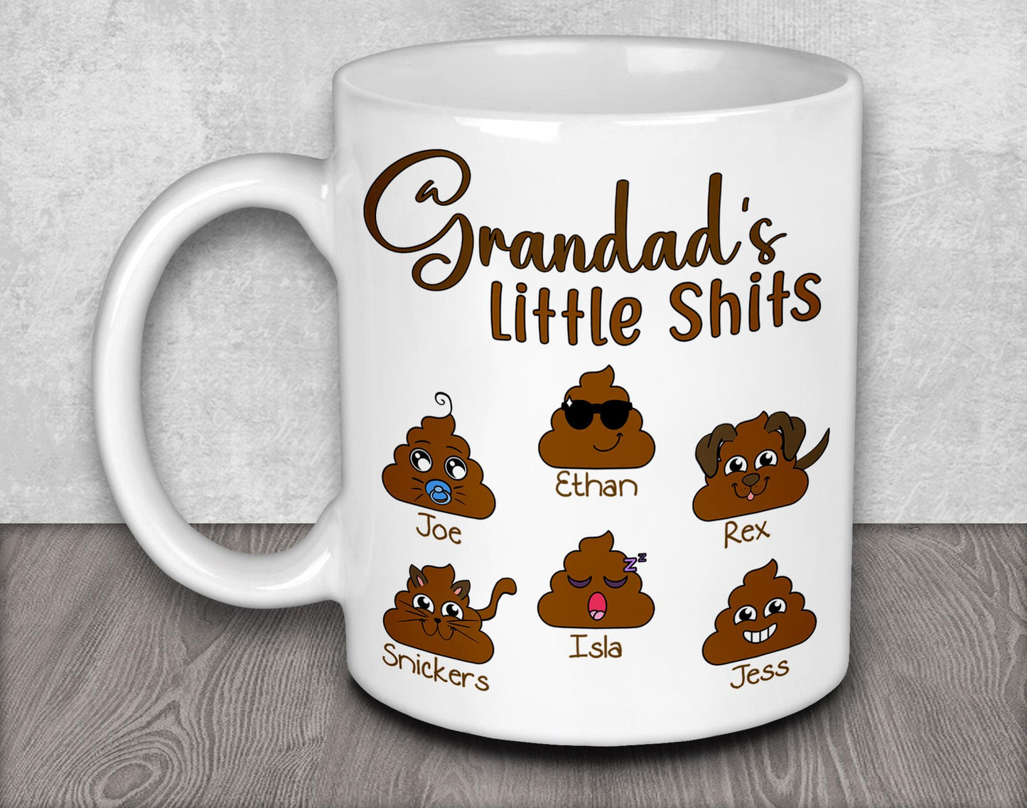 a white coffee mug with the words canada's little shits on it