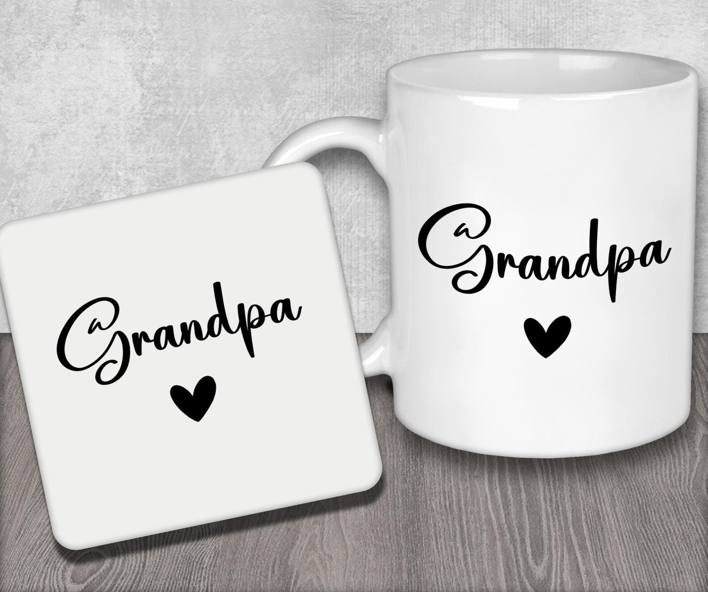 Mug and Coaster Set for Grandpa for Christmas or Birthday Present for Grandad or Grandpa