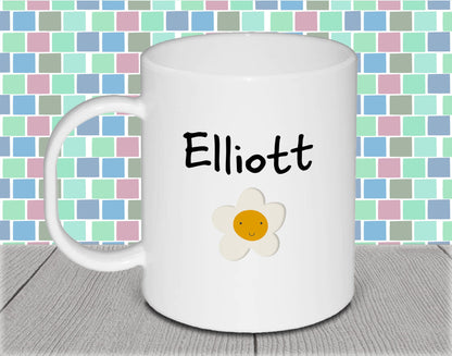 Personalised Kid's Name Polymer Mug for Birthday Gift - Pink Heart Cup