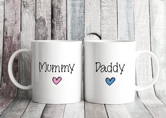 Mummy and Daddy Mugs - New Parents Gifts