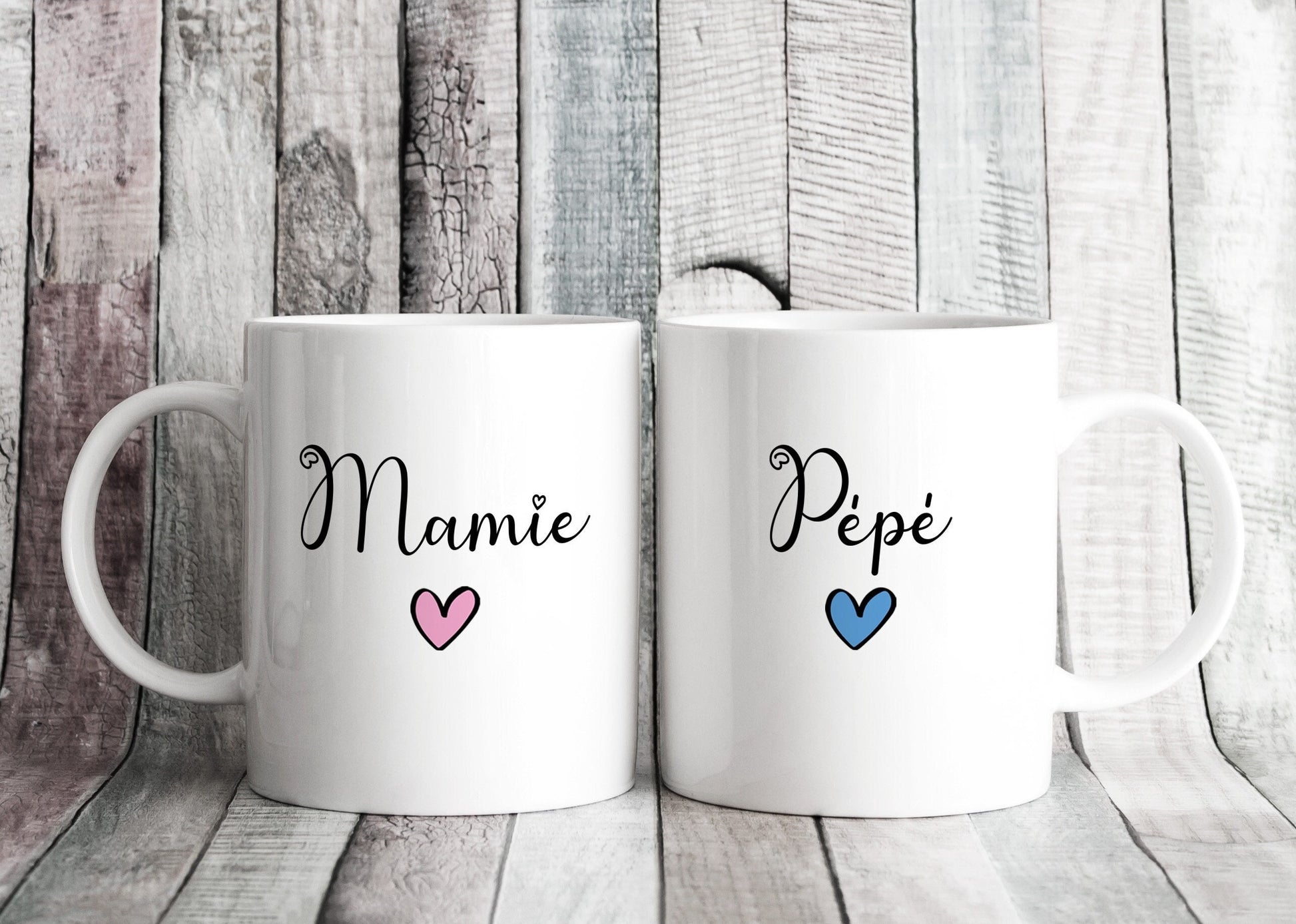 Mamie and Pépé French Grandpa & Nana Mugs