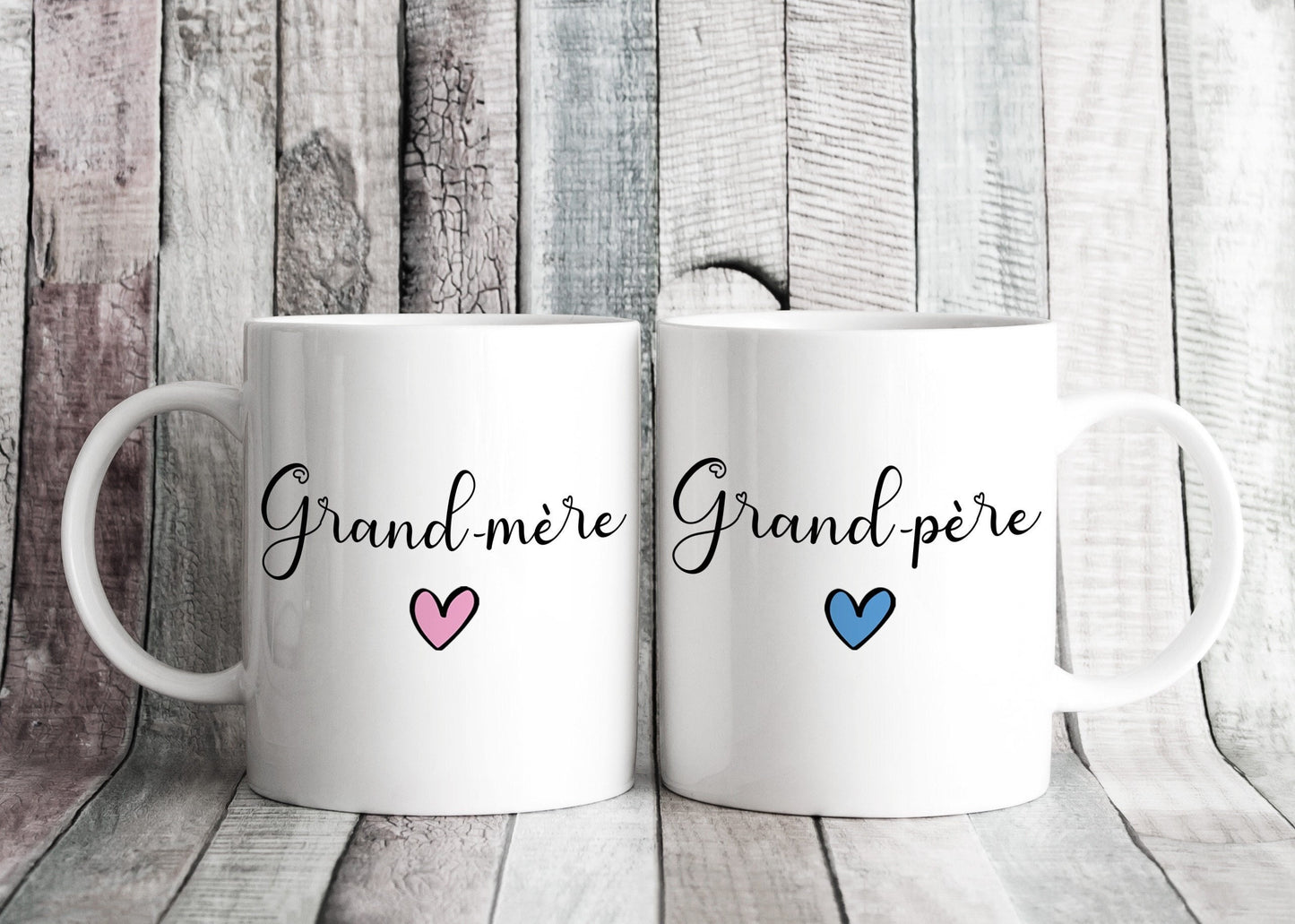 Grand-mère Grand-père French Grandad & Grandma Mugs - Mother's Father's Day Gift