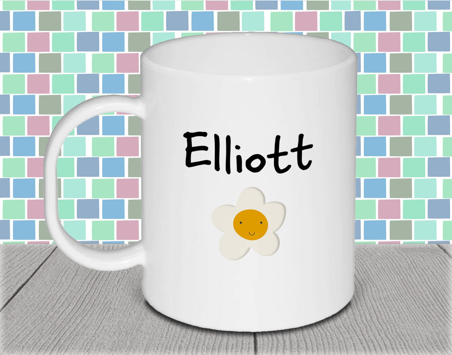 Personalised Kid's Name Polymer Mug for Birthday Gift - Cake Cup