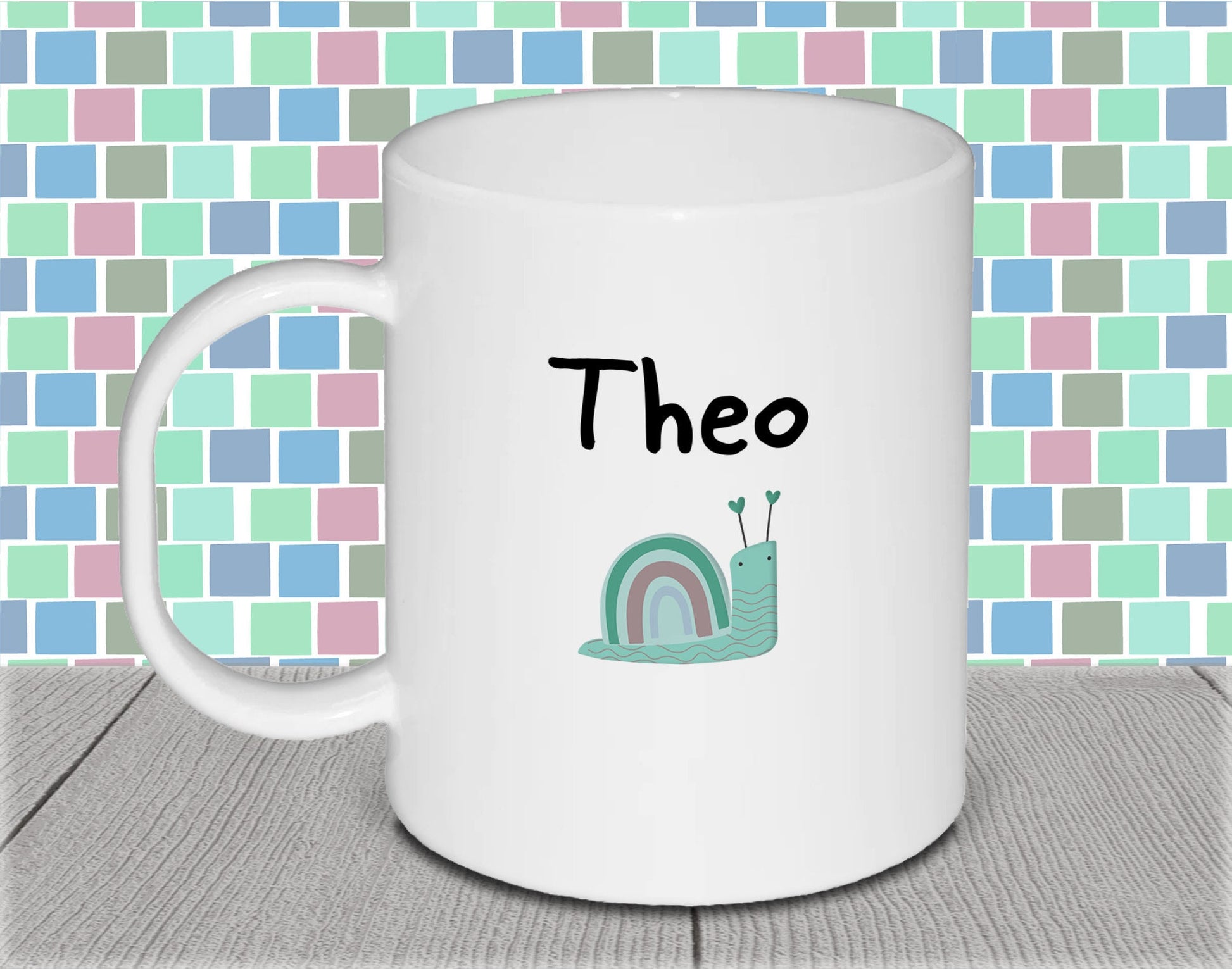 Personalised Kid's Name Polymer Mug for Birthday Gift - Cake Cup