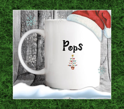 Dad & Mum Christmas Tree Mugs - Xmas Gift for Parents