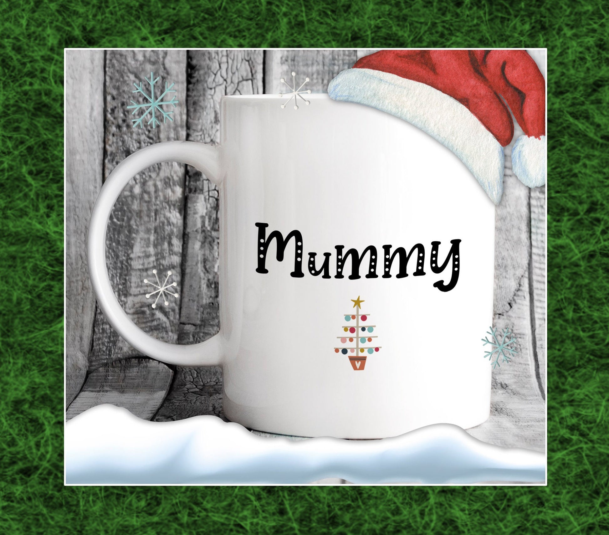 Grandad & Nana Christmas Tree Mugs - Gift for Grandma and Grandpa