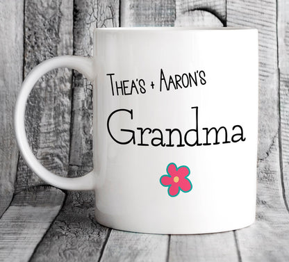 Personalised Kid's Names Grandma Mug - Mother's Day Gift for Nana