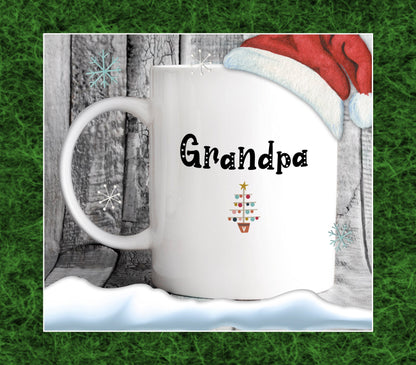 Dad & Mum Christmas Tree Mugs - Xmas Gift for Parents