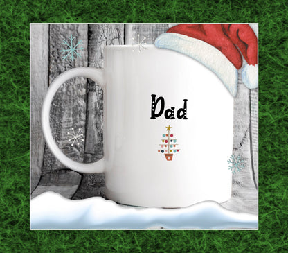 Grandad & Nana Christmas Tree Mugs - Gift for Grandma and Grandpa