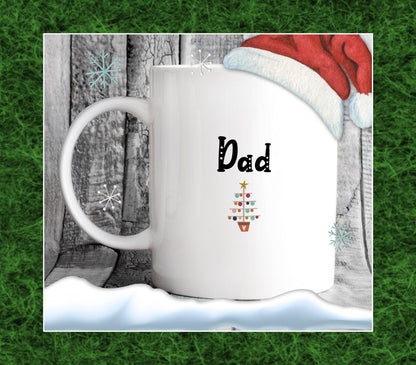 Grandpa & Grandma Christmas Tree Mugs - Gift for Nana and Grandad