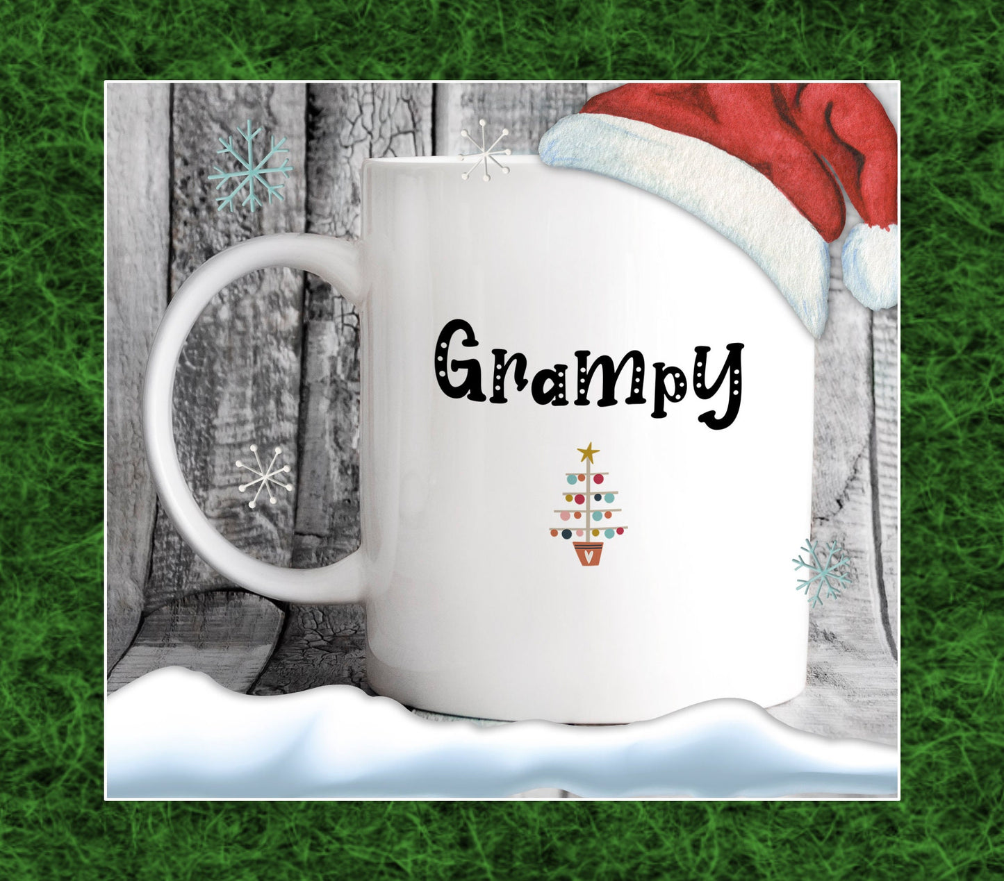 Grandad & Nana Christmas Tree Mugs - Gift for Grandma and Grandpa