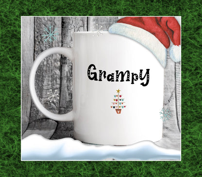 Grandpa & Grandma Christmas Tree Mugs - Gift for Nana and Grandad