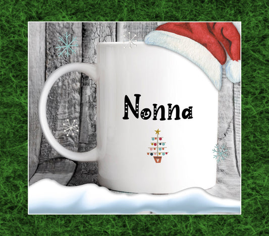 Nonna Christmas Tree Italian Grandma Mug - Natale Gift for Nana