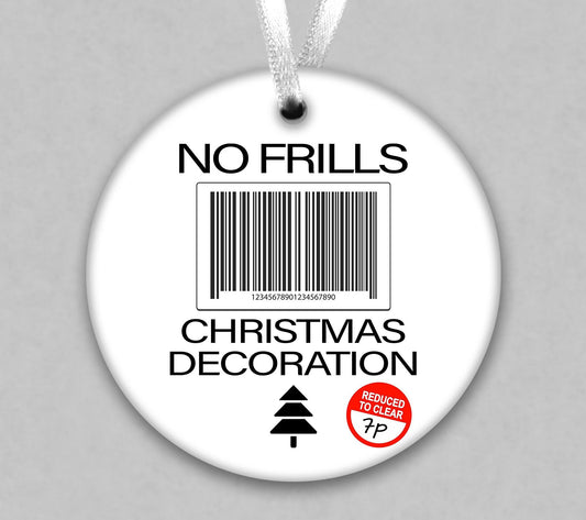 No Frills Christmas Ceramic Christmas Tree Ornament - Stocking Filler Gift