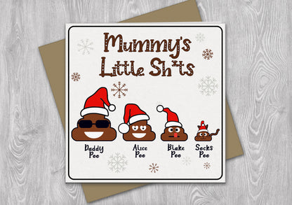 Personalised Daddy's Little Sh*ts Ceramic Coaster - Funny Christmas Present for Dad