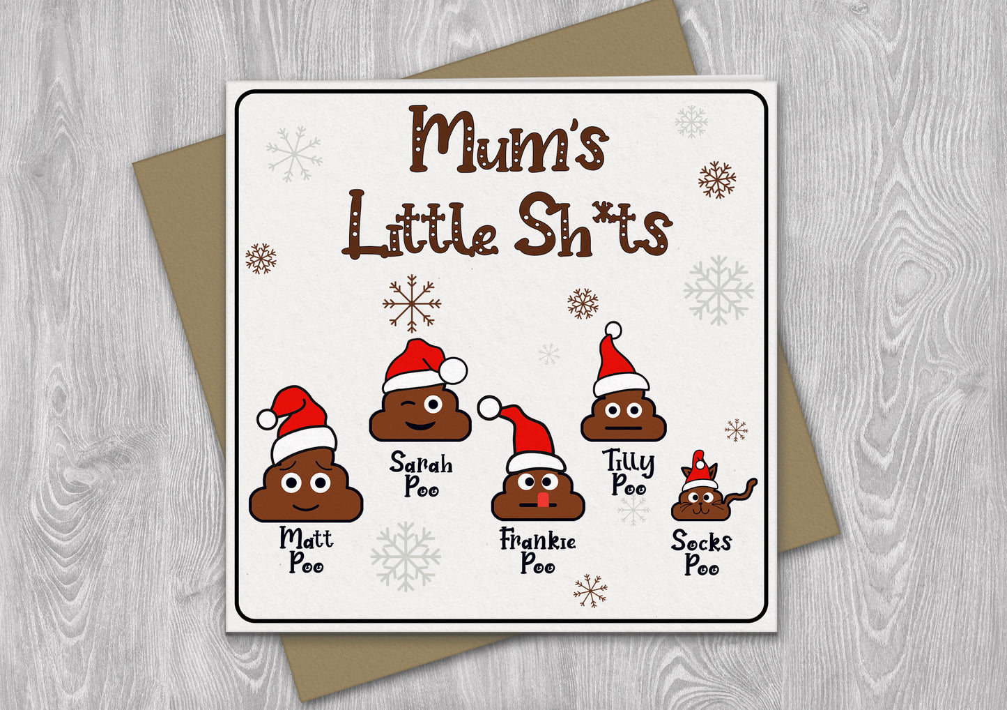 Personalised Mummy's Little Sh*ts Ceramic Christmas Tree Ornament - Christmas Present for Mum