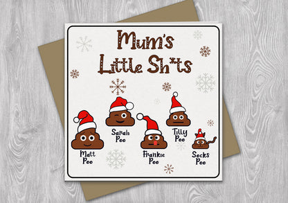 Personalised Daddy's Little Sh*ts Ceramic Christmas Tree Ornament - Christmas Present for Dad