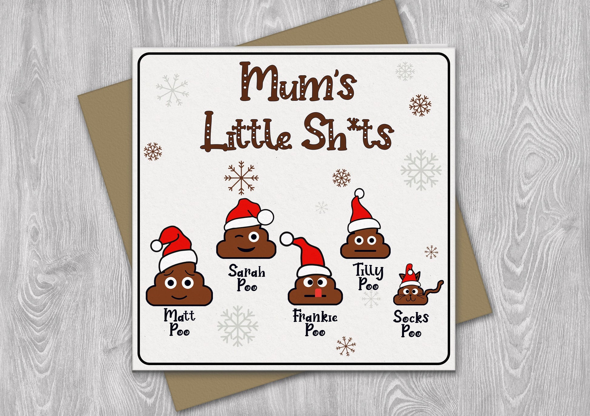 Personalised Grandma's Little Sh*ts Ceramic Christmas Tree Ornament - Present for Nana