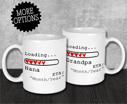 Loading Nana and Grandpa Mugs - Pregnancy Announcement