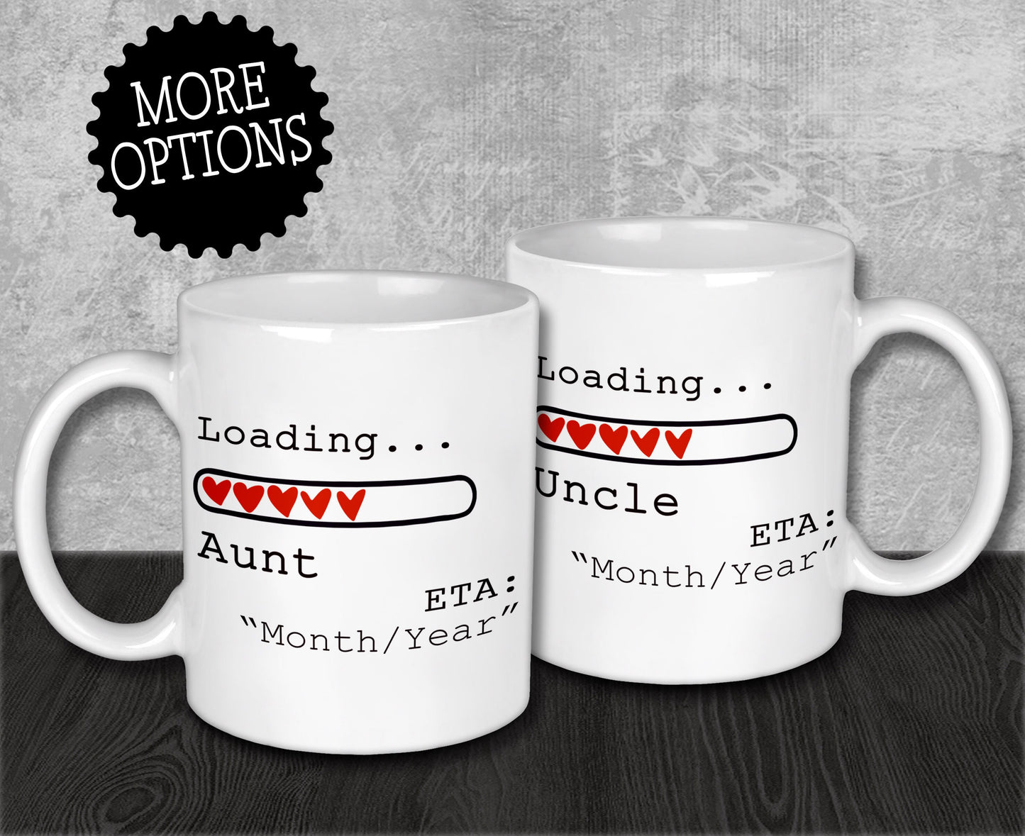 Loading Aunt and Uncle Mugs - Pregnancy Announcement