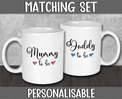 Mummy and Daddy To Be Mugs to Congratulate Expecting Parents - Baby Shower Gift for New Parents