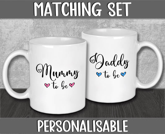 Mummy and Daddy To Be Mugs to Congratulate Expecting Parents - Baby Shower Gift for New Parents