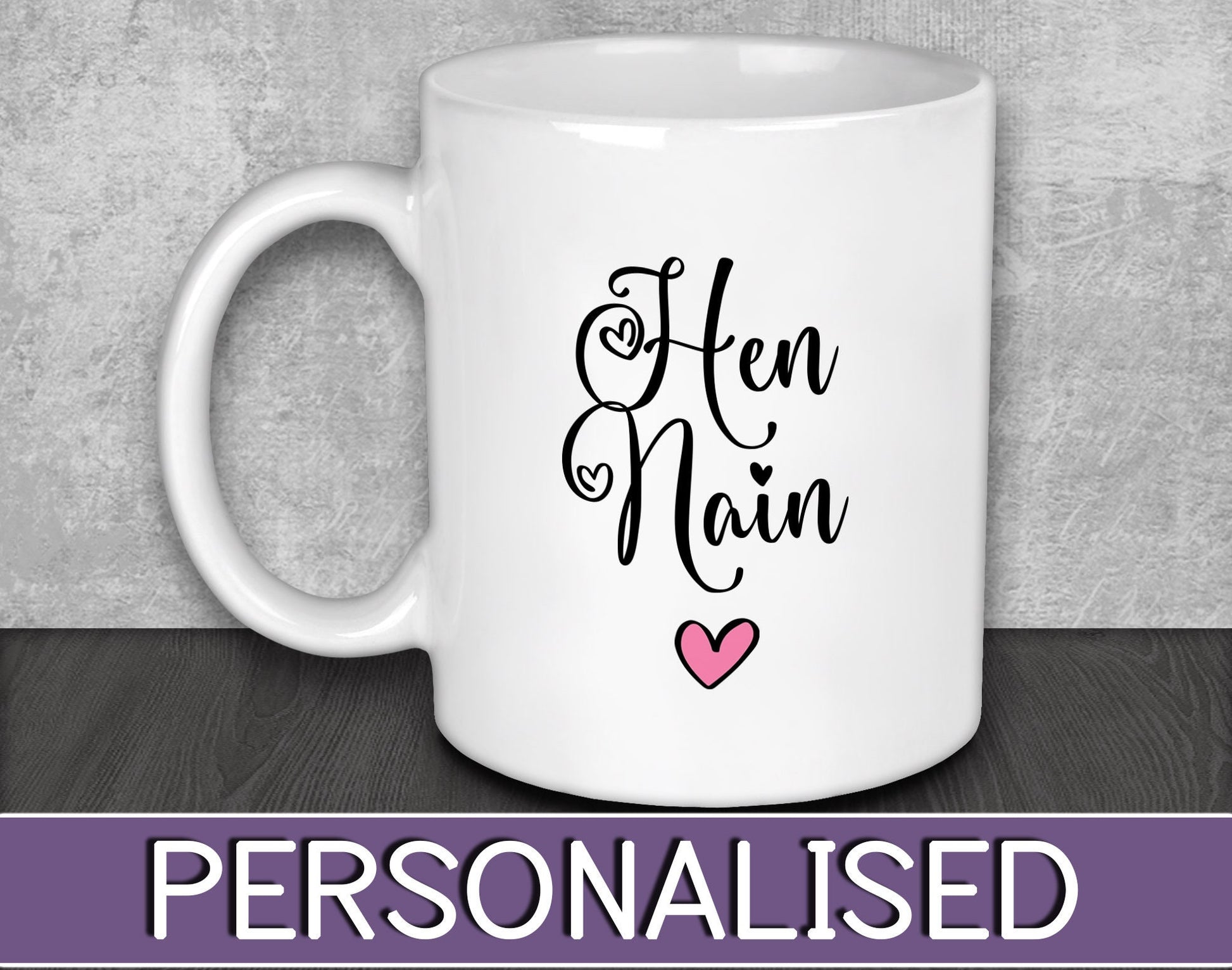 Hen Nain Mug for Mother's Day or Anniversary Gift for Welsh Great Grandma or Nana - Pregnancy Reveal Present for New Grandparents