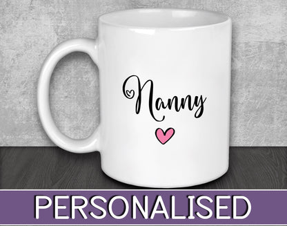 Nanny Mug for Mother's Day or Anniversary Gift for Nana or Grandma - Pregnancy Reveal Present for New Grandparents