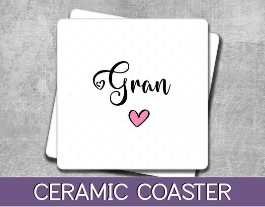 Gran Coaster for Mother's Day or Anniversary Gift for Nana or Grandma - Pregnancy Reveal Present for New Grandparents