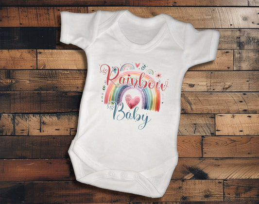 Rainbow Baby Newborn Baby Vest - Gift for New Parents after Baby Loss