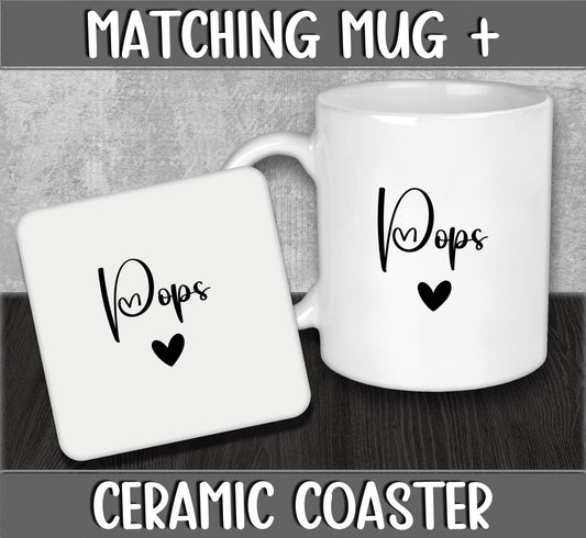 Mug and Coaster Set for Pops - Father's Day Gift for Dad