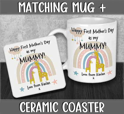 Happy First Mother's Day As My Mummy Mug & Coaster