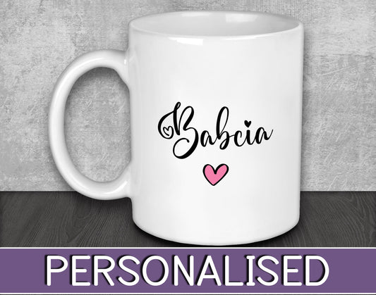 Babcia Mug for Mother's Day or Anniversary Gift for Polish Nana or Grandma - Pregnancy Reveal Present for Polski New Grandparents