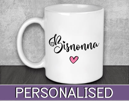 Bisnonna Mug for Mother's Day or Anniversary Gift for Italian Great Nana or Grandma - Pregnancy Reveal Present for New Grandparents