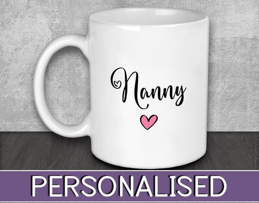 Nanny Mug for Birthday Present or Christmas Gift for Nana or Grandma - Stocking Filler Gift for Grandparents