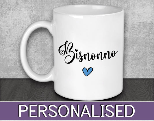 Bisnonno Mug for Father's Day Gift for Italian Great Grandad - Pregnancy Reveal Present for New Grandparents