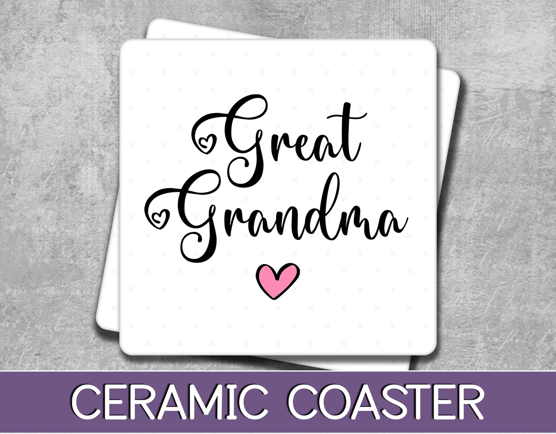 Great Grandma Coaster for Mother's Day or Anniversary Gift for Nana or Grandma - Pregnancy Reveal Present for New Grandparents