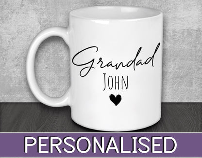 Grandad NAME Mug for Father's Day - Personalised Gift for Grandparents