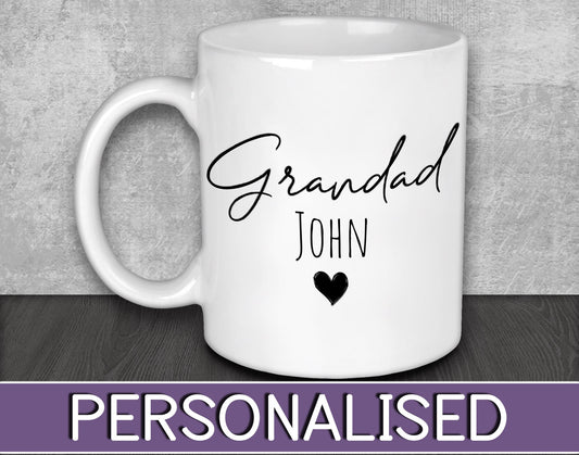 Grandad NAME Mug for Father's Day - Personalised Gift for Grandparents