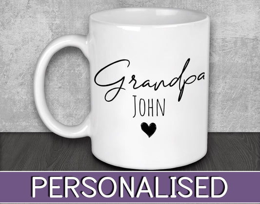 Grandpa NAME Mug for Father's Day - Personalised Gift for Grandparents