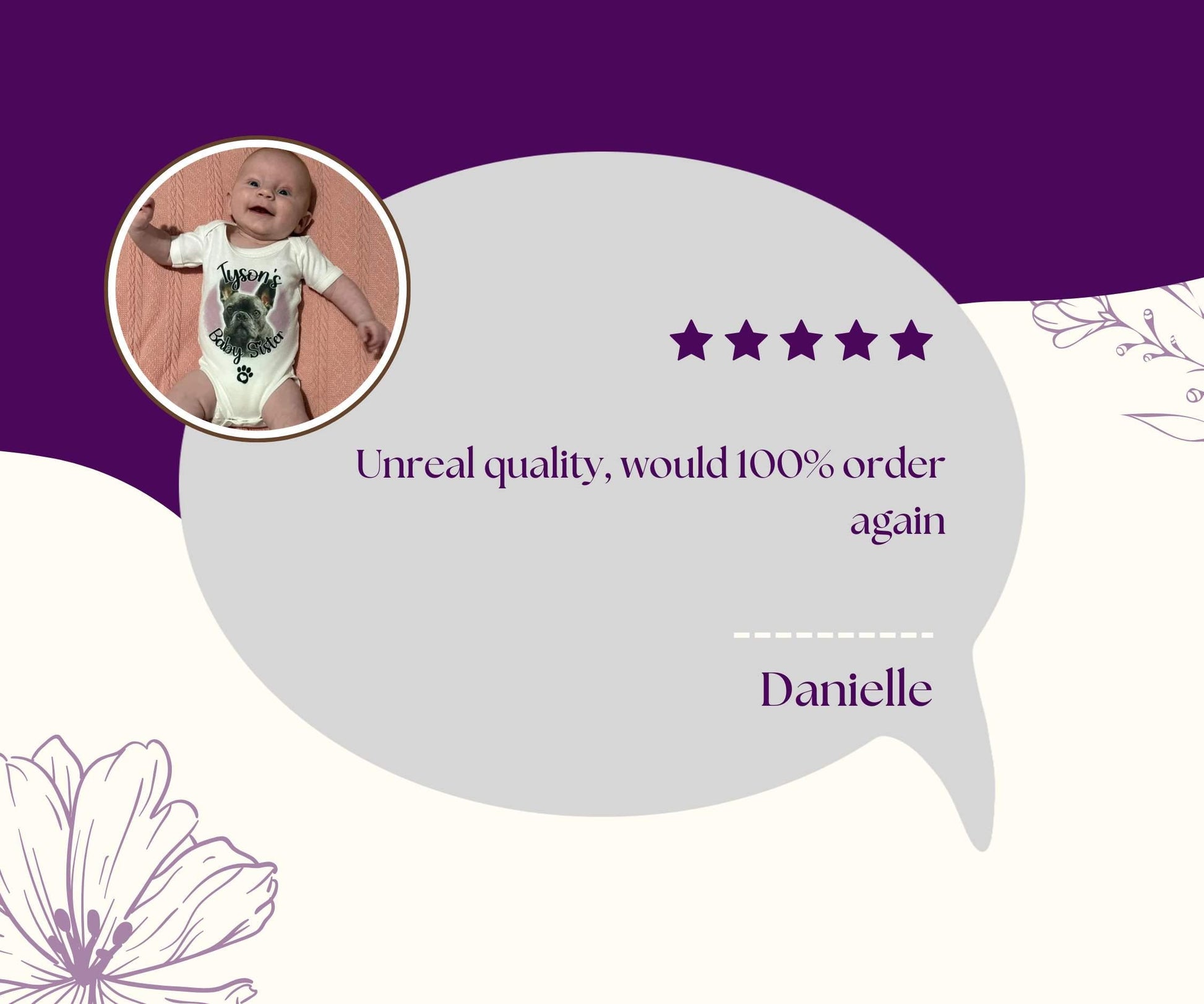 Personalised Protected By Pet Baby Vest for New Baby Gift