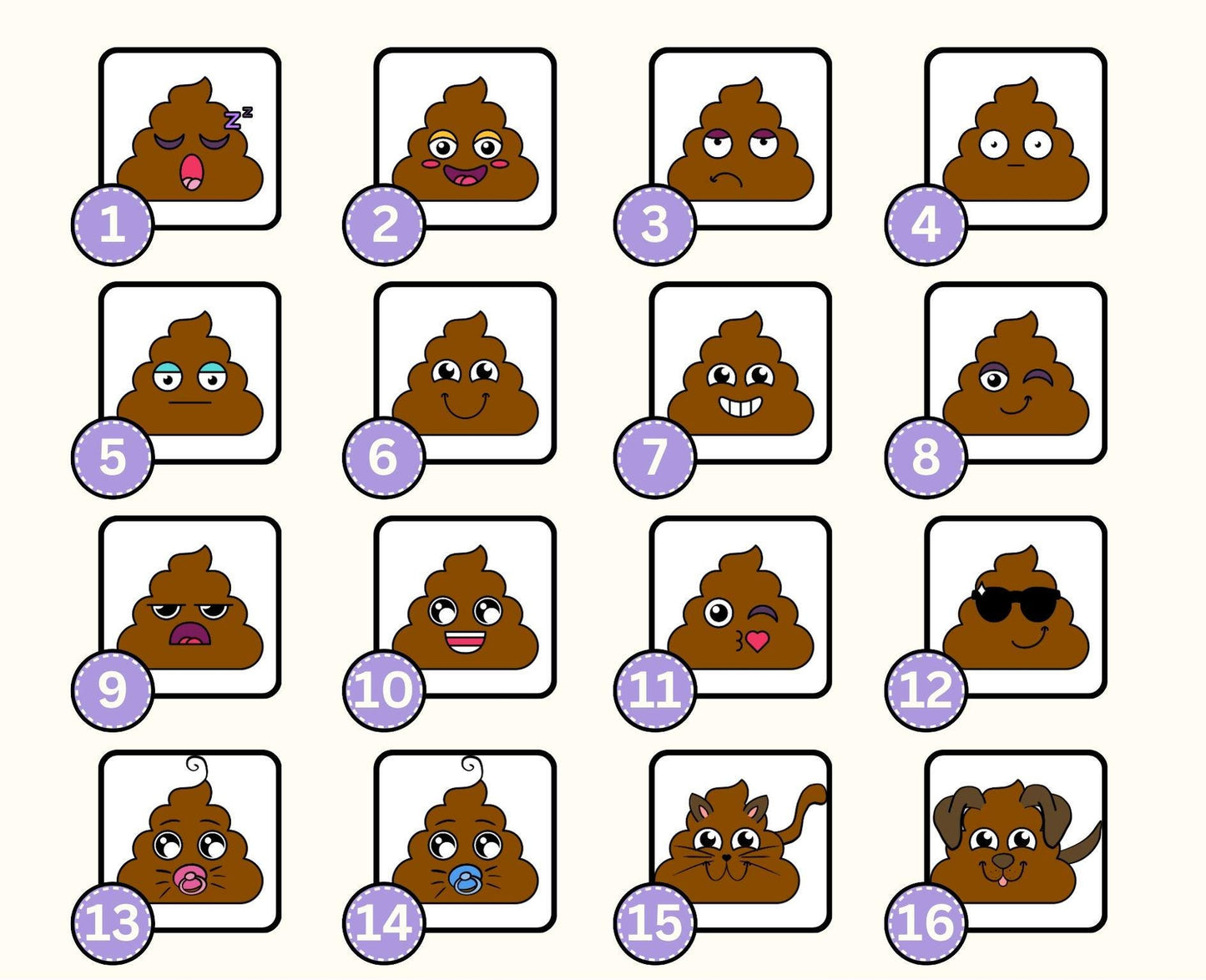 a picture of a set of emojons