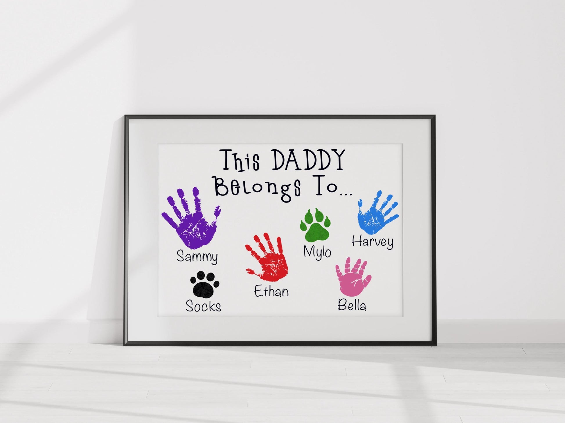 a picture of a picture of a family&#39;s hand prints