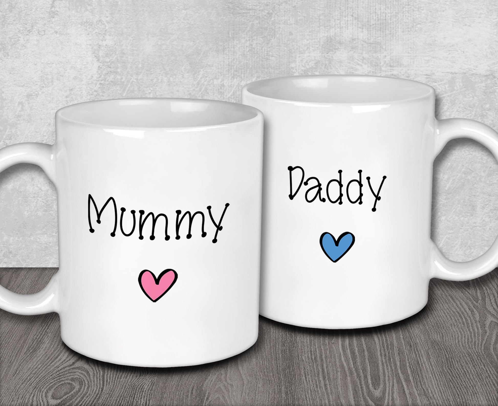 Mummy and Daddy Matching Mug Set - New Parents Gifts