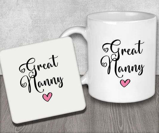 two coffee mugs with the words great mommy and great mommy on them