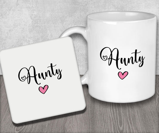 a white coffee mug sitting next to a coaster