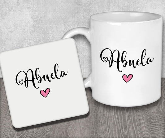 a white coffee mug sitting on top of a wooden table