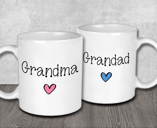Grandma & Grandad Mugs for Christmas Stocking Filler